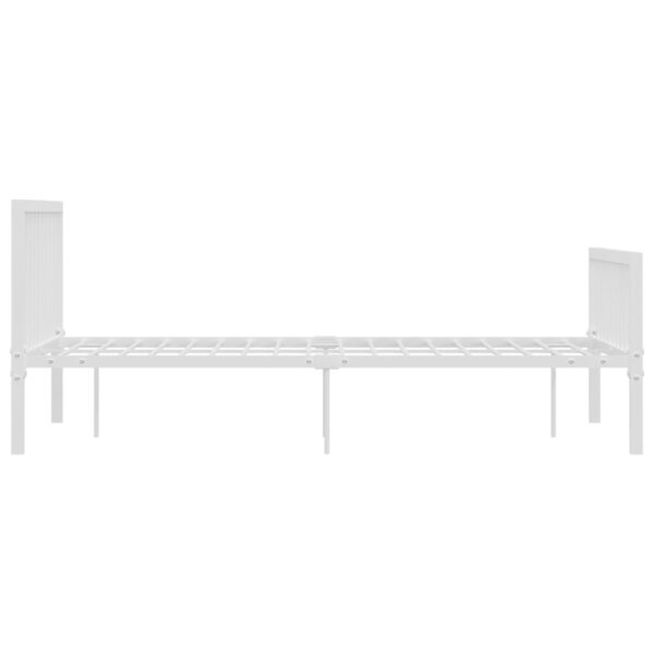 Estrutura de cama 140x200 cm metal branco - Image 4