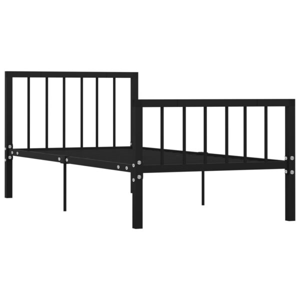 Estrutura de cama 100x200 cm metal preto - Image 2