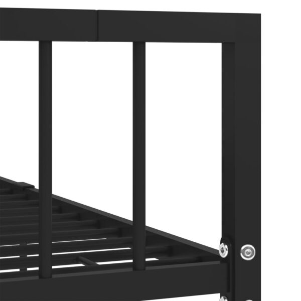 Estrutura de cama 100x200 cm metal preto - Image 5