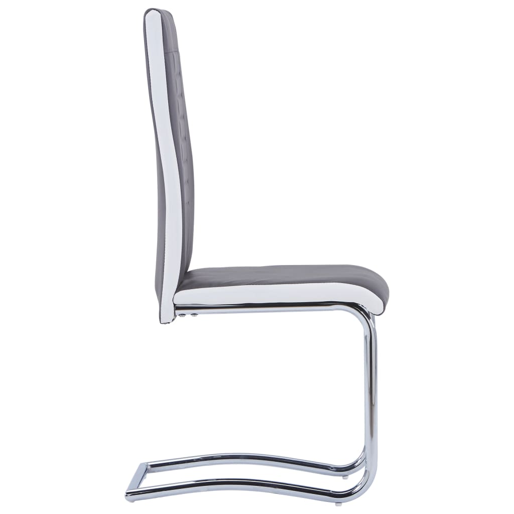 9 pcs conjunto de jantar couro artificial cinzento - Image 8