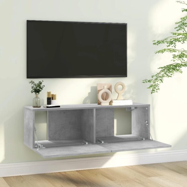Móvel de TV 100x30x30 cm derivados de madeira cinzento cimento - Image 2
