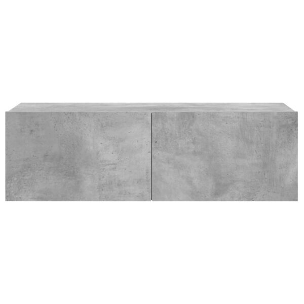 Móvel de TV 100x30x30 cm derivados de madeira cinzento cimento - Image 4