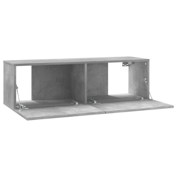 Móvel de TV 100x30x30 cm derivados de madeira cinzento cimento - Image 5