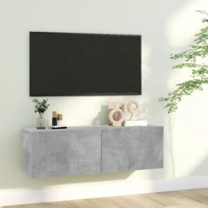Móvel de TV 100x30x30 cm derivados de madeira cinzento cimento