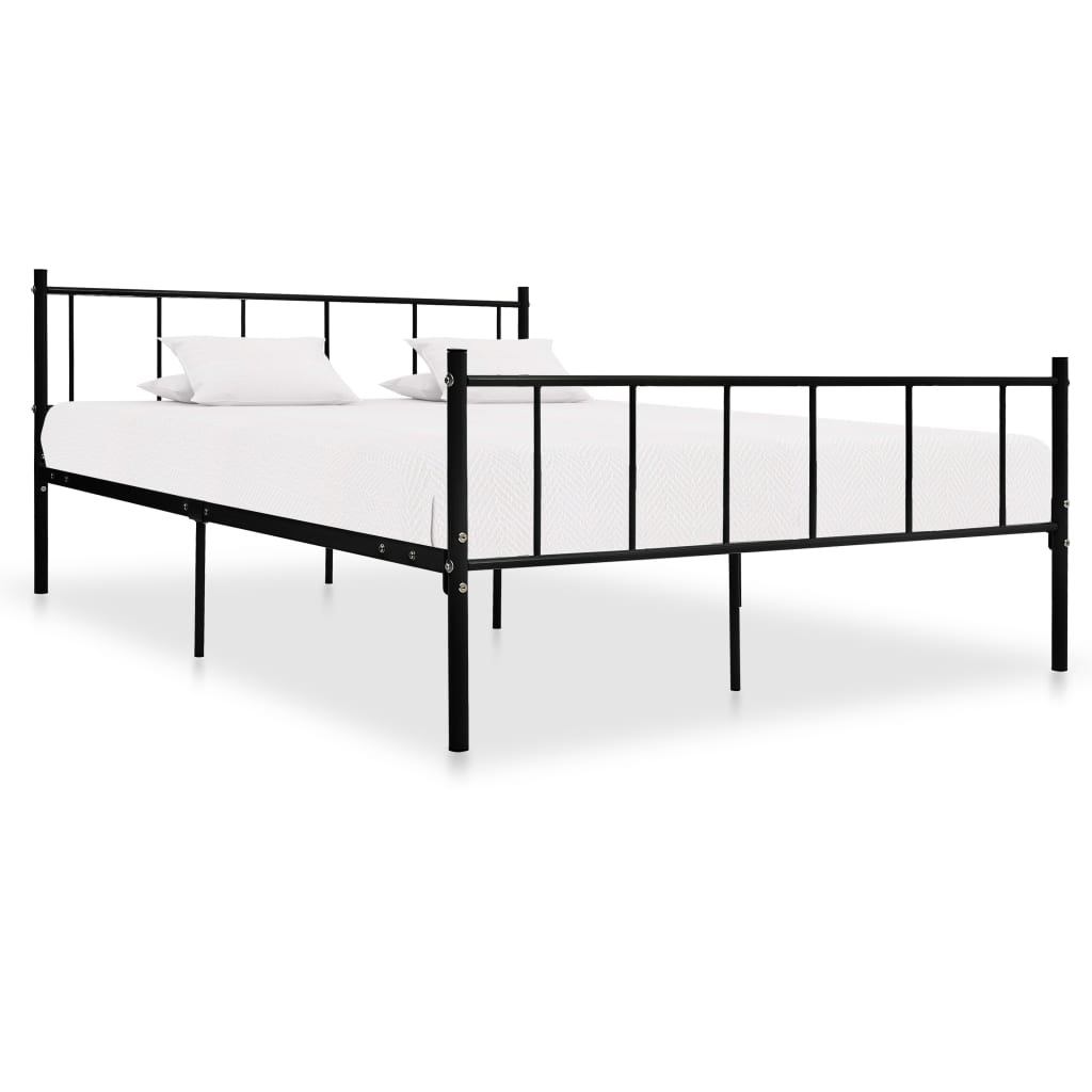 Estrutura de cama 180x200 cm metal preto