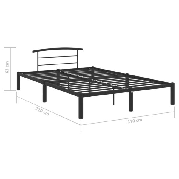 Estrutura de cama 160x200 cm metal preto - Image 7