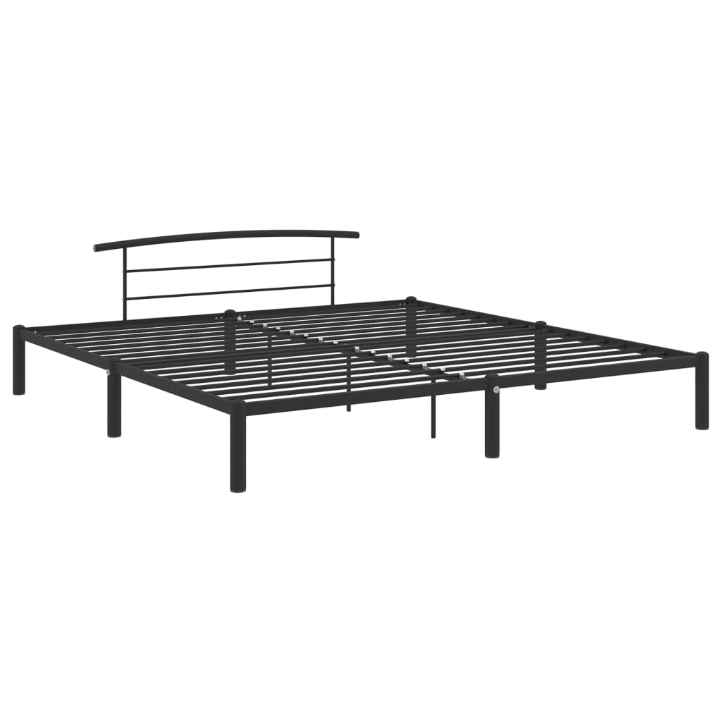 Estrutura de cama 180x200 cm metal preto - Image 2
