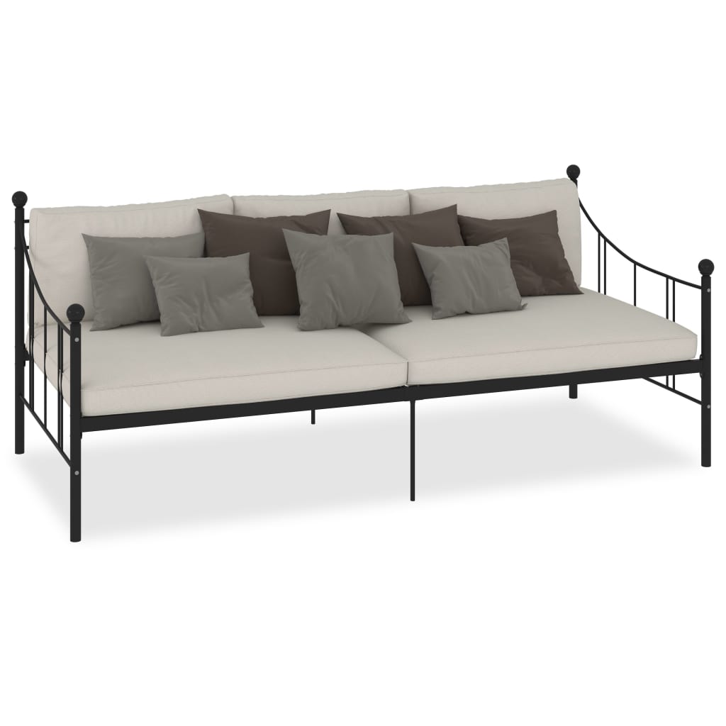 Estrutura sofá-cama 90x200 cm metal preto - Image 2