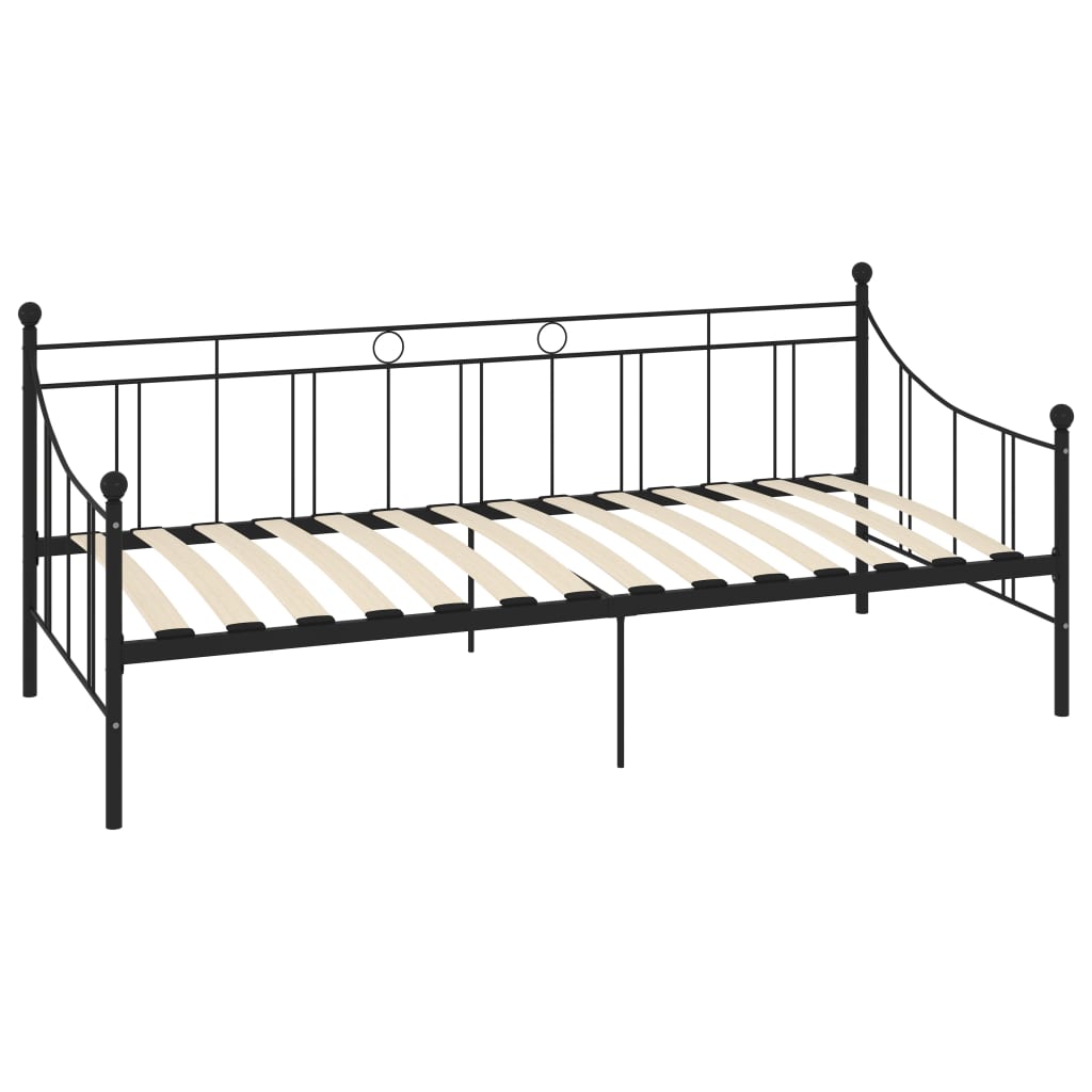 Estrutura sofá-cama 90x200 cm metal preto - Image 3