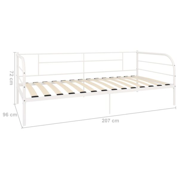Estrutura sofá-cama 90x200 cm metal branco - Image 8