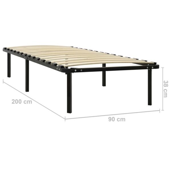 Estrutura de cama 90x200 cm metal preto - Image 7