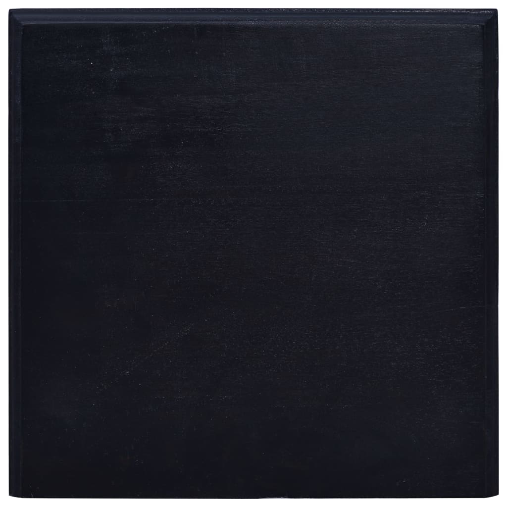 Mesa de cabeceira mogno maciço castanho café preto-claro - Image 5