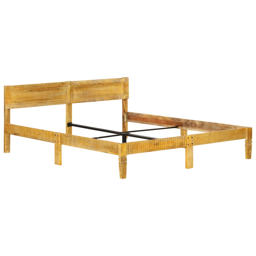 Estrutura de cama em madeira de mangueira maciça 140 cm - Image 2