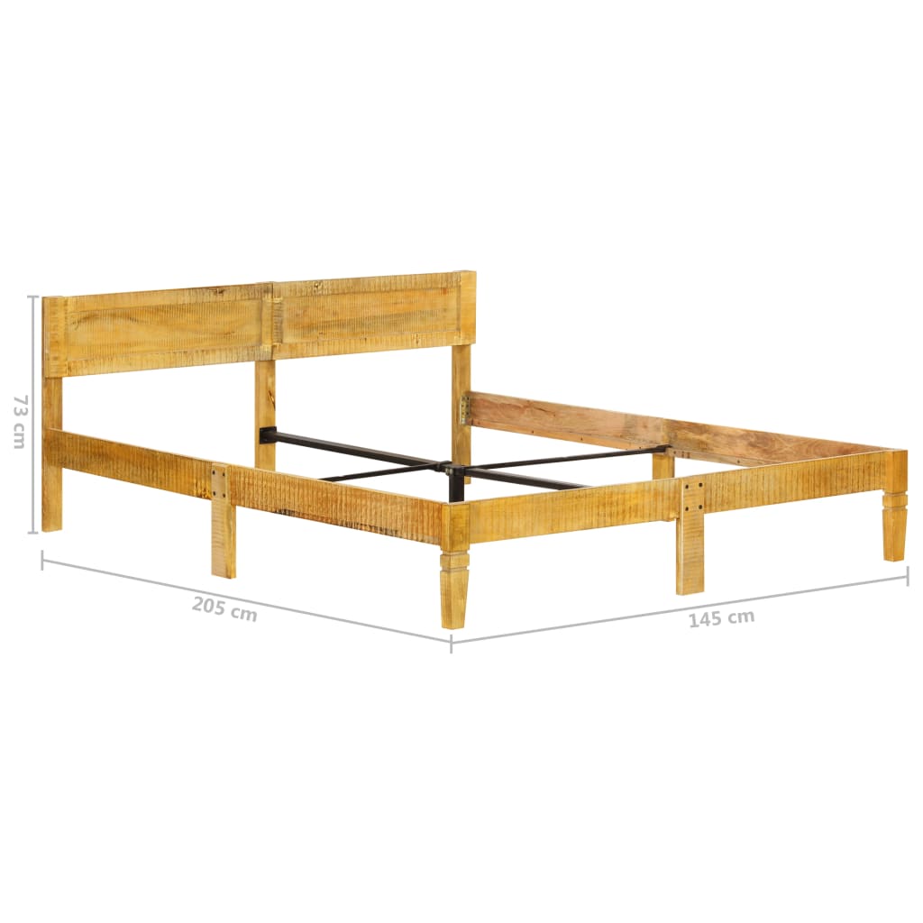 Estrutura de cama em madeira de mangueira maciça 140 cm - Image 6