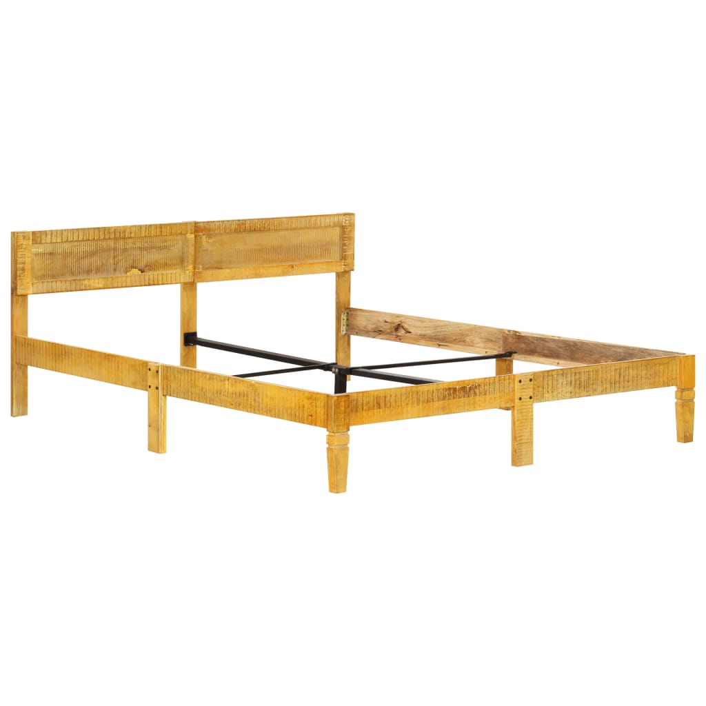 Estrutura de cama em madeira de mangueira maciça 140 cm - Image 9