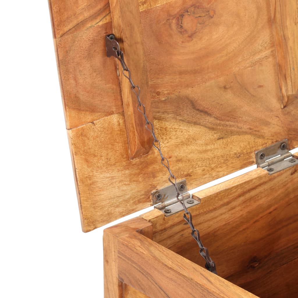 Baú 40x40x40 cm madeira de acácia maciça - Image 6