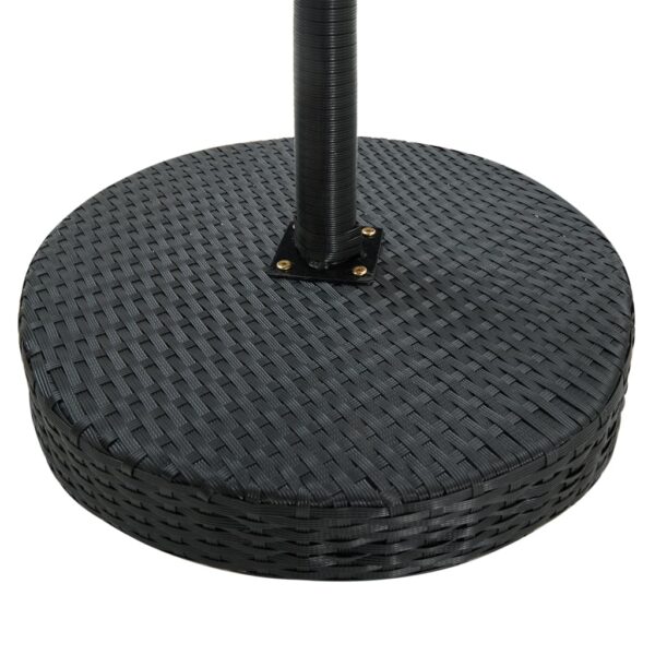 Mesa de jardim 60,5x106 cm vime PE preto - Image 3