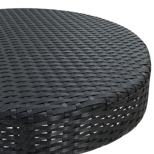 Mesa de jardim 60,5x106 cm vime PE preto - Image 4