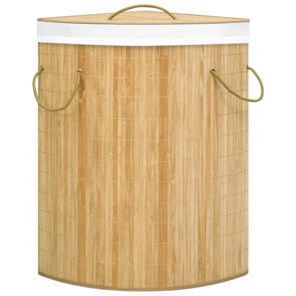 Cesto de canto para roupa suja 60 L bambu - Image 3