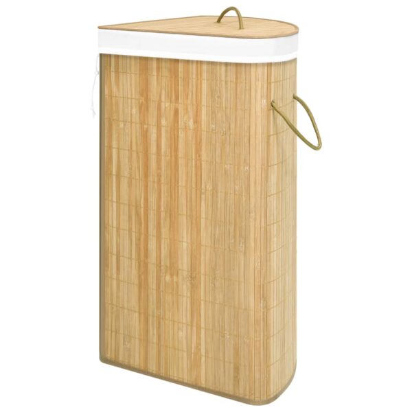 Cesto de canto para roupa suja 60 L bambu - Image 4