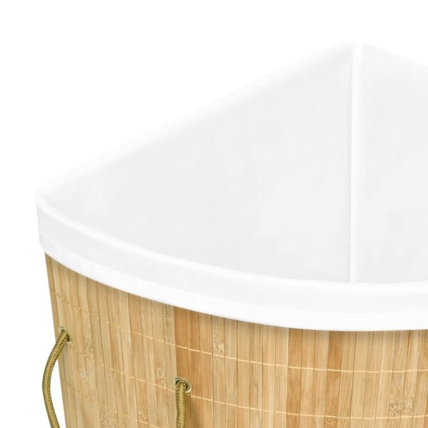 Cesto de canto para roupa suja 60 L bambu - Image 5