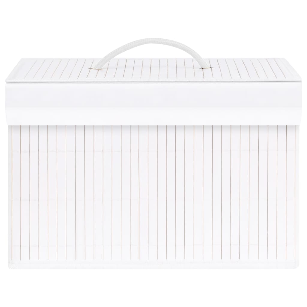 Caixas de arrumação 4 pcs bambu branco - Image 4