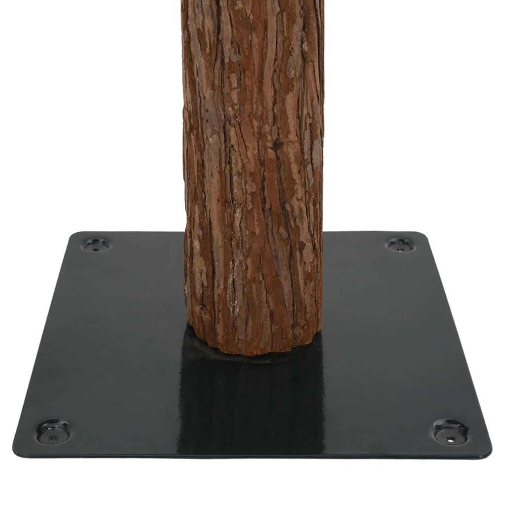 Árvore de Natal fina madeira genuína e neve branca 210 cm verde - Image 7