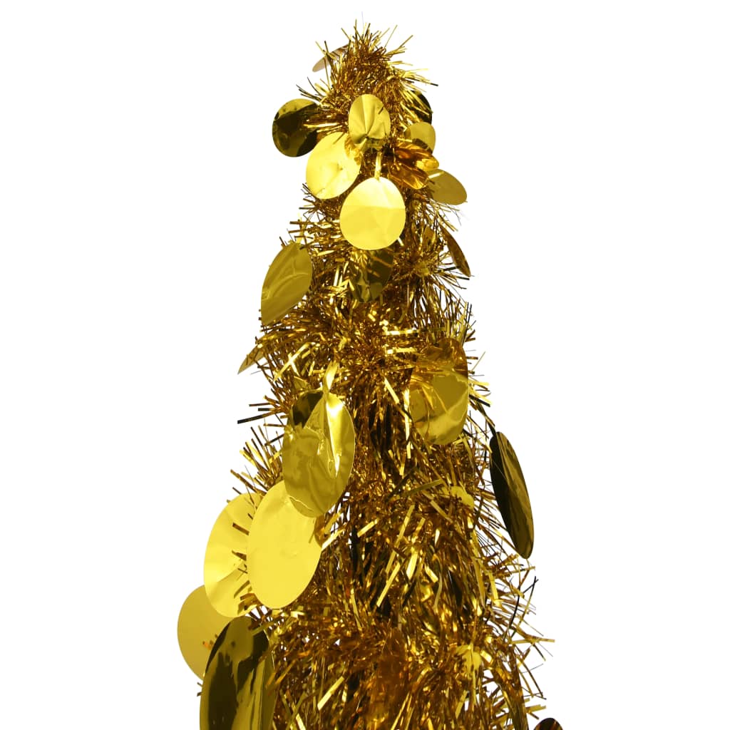 Árvore de Natal pop-up artificial 120 cm PET dourado - Image 2