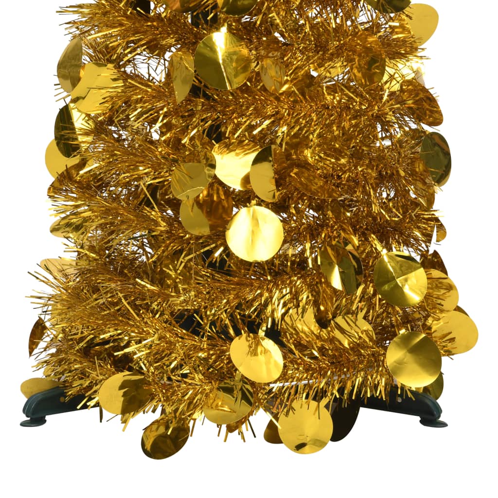 Árvore de Natal pop-up artificial 120 cm PET dourado - Image 3