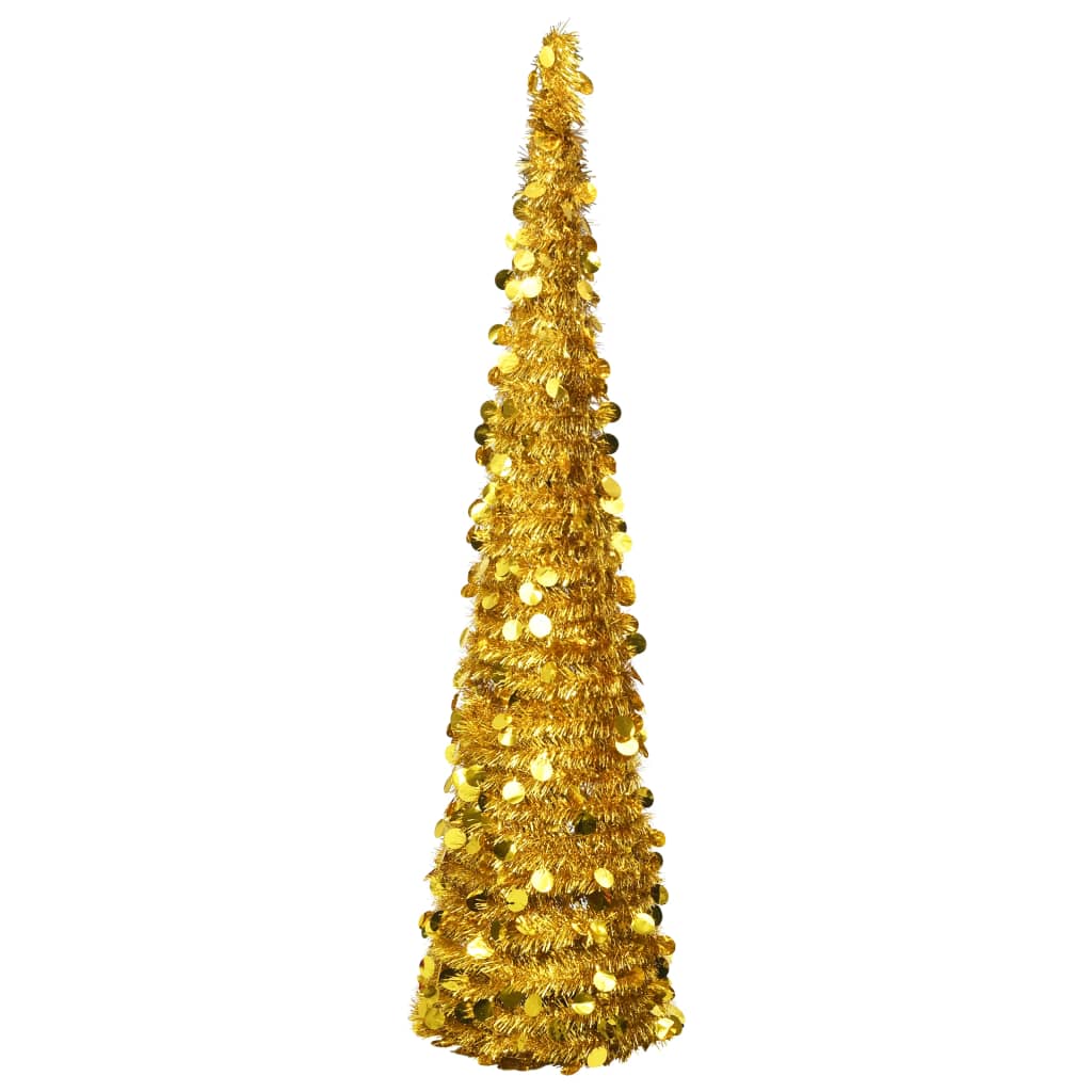 Árvore de Natal pop-up artificial 180 cm PET dourado