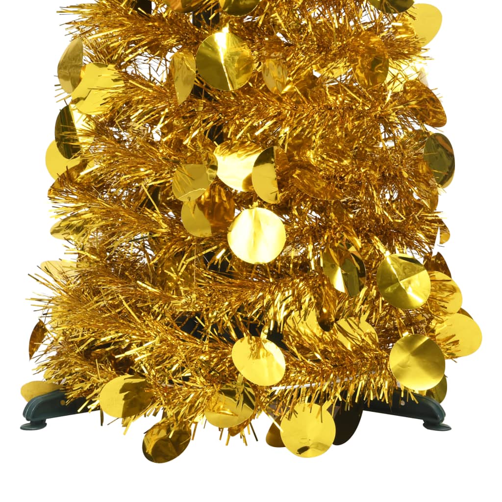 Árvore de Natal pop-up artificial 180 cm PET dourado - Image 2