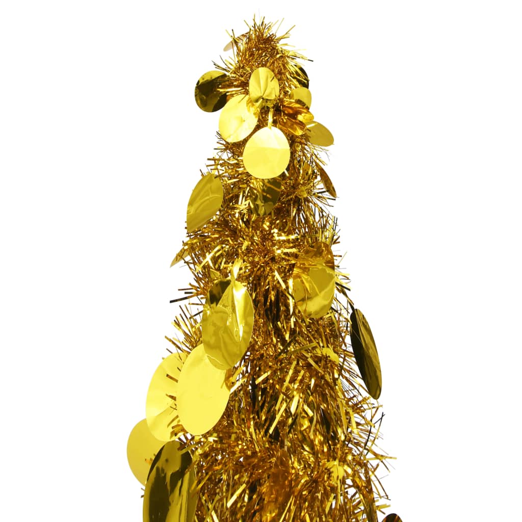 Árvore de Natal pop-up artificial 180 cm PET dourado - Image 3