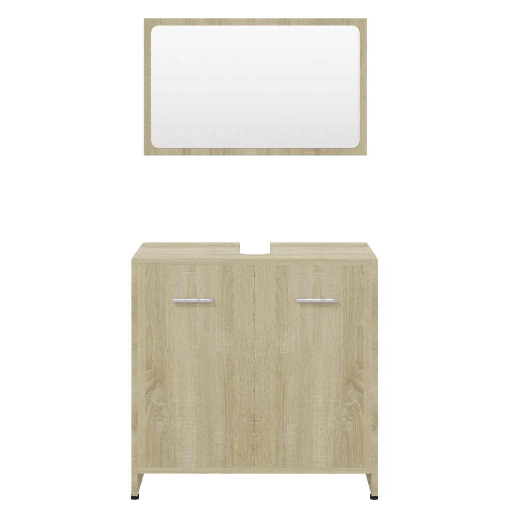 Conjunto móveis casa de banho derivados madeira carvalho sonoma - Image 4