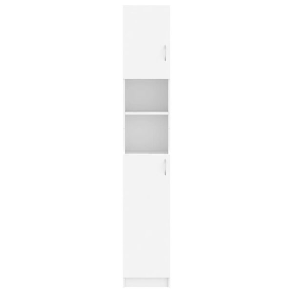 Armário de casa de banho derivados de madeira branco - Image 4