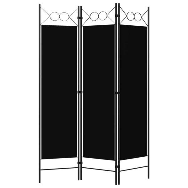 Divisória de quarto com 3 painéis 120x180 cm preto - Image 2