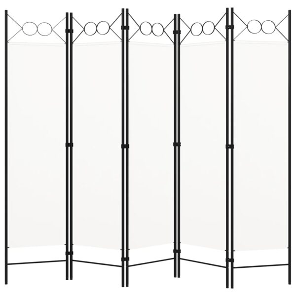 Divisória de quarto com 5 painéis 200x180 cm branco
