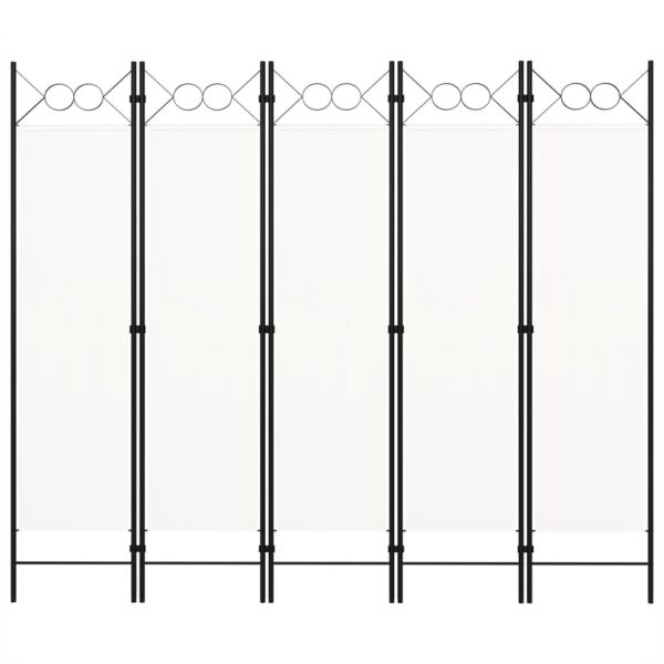 Divisória de quarto com 5 painéis 200x180 cm branco - Image 3