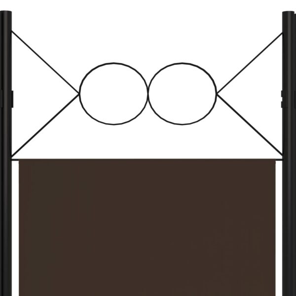 Divisória de quarto com 6 painéis 240x180 cm castanho - Image 5