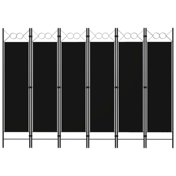 Divisória de quarto com 6 painéis 240x180 cm preto