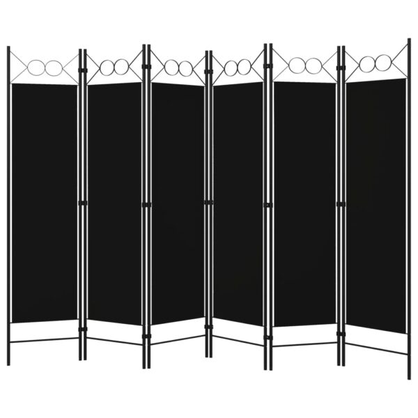 Divisória de quarto com 6 painéis 240x180 cm preto - Image 2