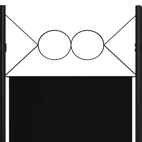 Divisória de quarto com 6 painéis 240x180 cm preto - Image 5