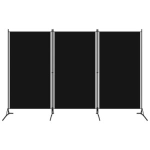 Divisória de quarto com 3 painéis 260x180 cm preto