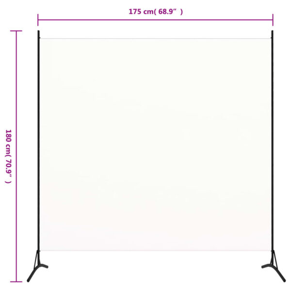 Divisória com 1 painel 175x180 cm tecido branco - Image 4