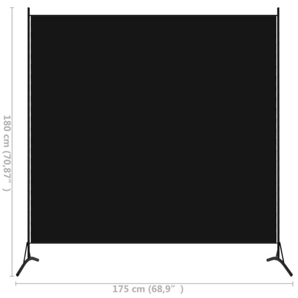 Divisória com 1 painel 175x180 cm preto - Image 5