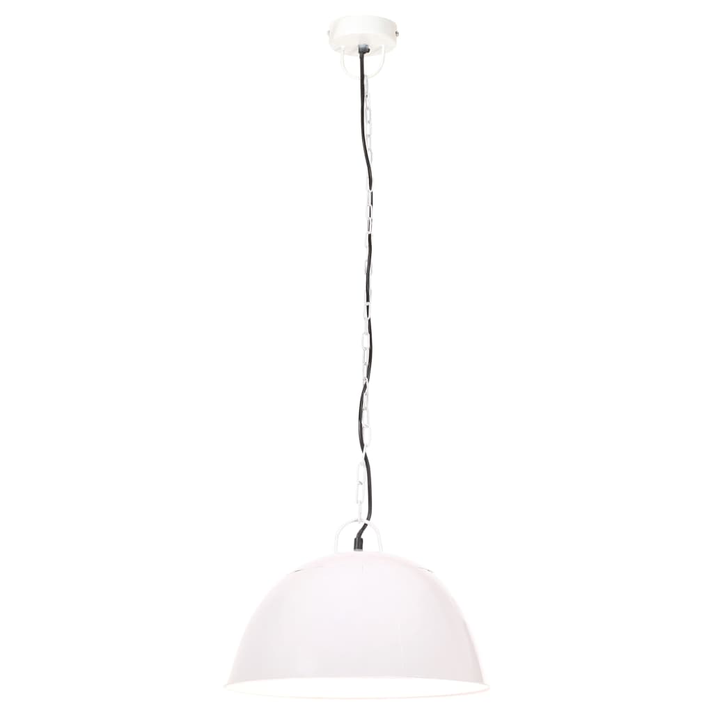Candeeiro suspenso vintage indust. redondo 25 W 41 cm E27 branco - Image 4