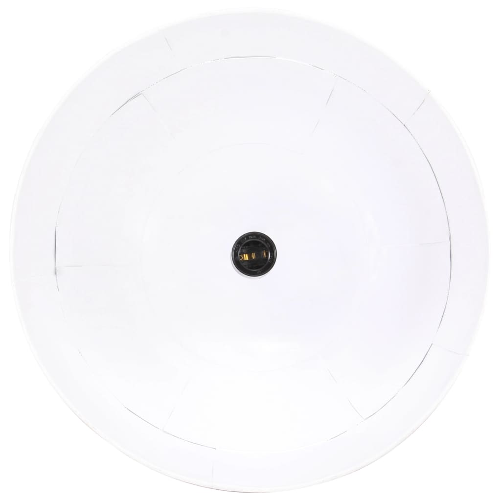 Candeeiro suspenso vintage indust. redondo 25 W 41 cm E27 branco - Image 7