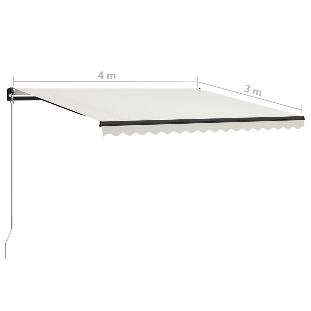 Toldo retrátil manual 400x300 cm cor creme - Image 7
