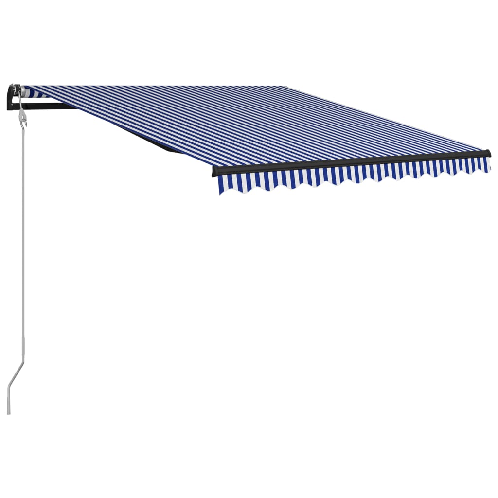 Toldo retrátil automático 300x250 cm azul e branco - Image 2