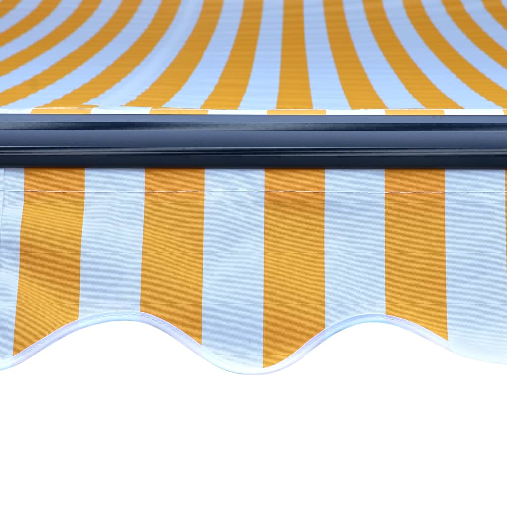 Toldo retrátil c/ sensor vento e LED 300x250cm amarelo/branco - Image 6