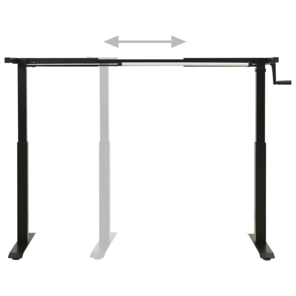 Estrutura mesa ajustável em altura com manivela preto - Image 4